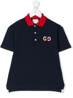 Gucci Kids embroidered logo polo shirt