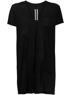Rick Owens футболка оверсайз с U-образным вырезом