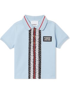 Burberry Kids рубашка-поло с монограммой