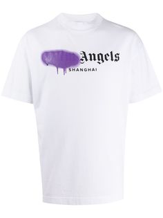 Palm Angels футболка с принтом Shanghai