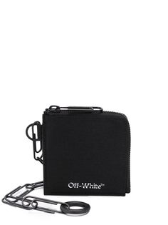 Off-White кошелек с цепочкой и логотипом