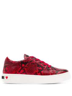 Love Moschino snake print sneakers