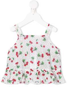 Monnalisa cherry print tank top