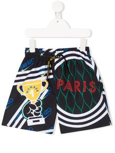 Kenzo Kids logo-print track shorts