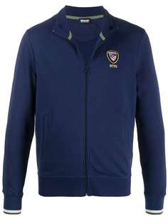 Blauer embroidered badge zip-up sweatshirt