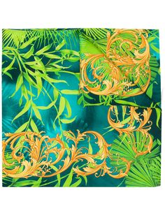 Versace Baroque palm print scarf