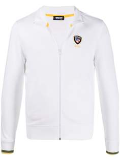 Blauer embroidered badge zip-up sweatshirt