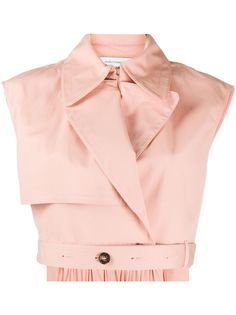 Cédric Charlier sleeveless cropped jacket