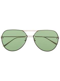 Bottega Veneta Eyewear солнцезащитные очки-авиаторы с логотипом