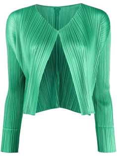 Pleats Please Issey Miyake плиссированный укороченный жакет
