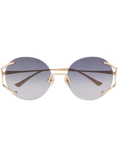 Gucci Eyewear солнцезащитные очки в круглой оправе