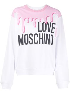 Love Moschino джемпер с принтом и логотипом