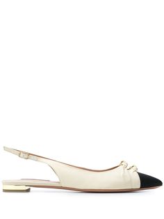 Aquazzura балетки с контрастным носком