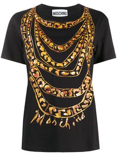 Moschino футболка с принтом и логотипом