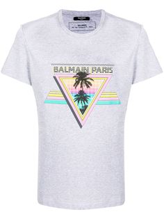 Balmain футболка с графичным принтом