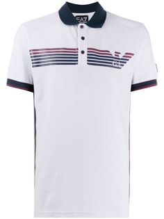 Ea7 Emporio Armani рубашка-поло с логотипом