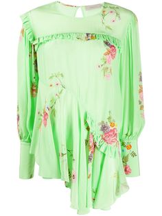 Preen Line Kapona floral print top