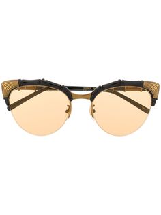 Gucci Eyewear солнцезащитные очки в овальной оправе