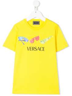 Young Versace футболка с логотипом и принтом