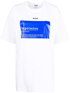 MSGM футболка свободного кроя с принтом