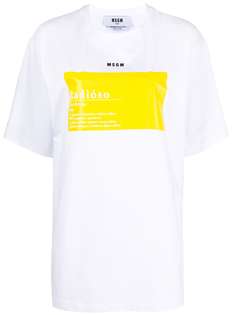 MSGM футболка свободного кроя с принтом Radioso
