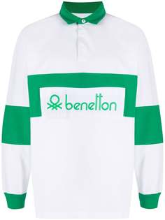 Benetton рубашка-поло с контрастными полосками