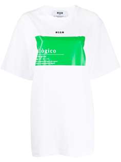 MSGM футболка свободного кроя с принтом