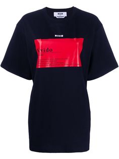 MSGM футболка свободного кроя с принтом Vivido