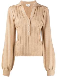 Temperley London ribbed polo shirt