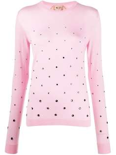 Nº21 crystal-embellished jumper