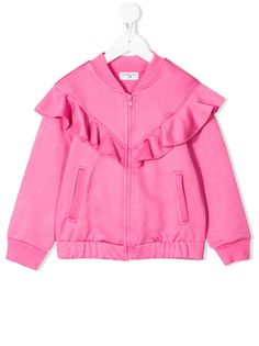 Monnalisa ruffle trim jacket