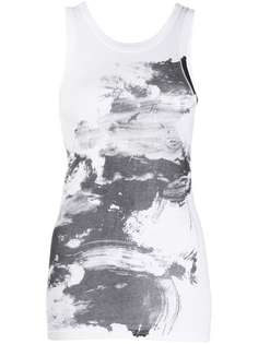 Ann Demeulemeester топ с фотопринтом и круглым вырезом