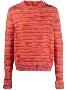 Acne Studios melange striped knitted jumper