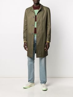 Herno point-collar mid-length coat