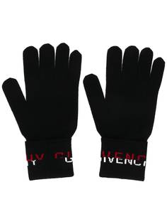 Givenchy перчатки вязки интарсия с логотипом