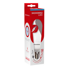 Лампочка Экономка Свеча на ветру E14 5W 230V 6500K 450Lm Cold Light Eco_LED5WCWE1465