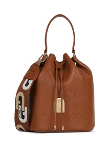 Коричневая сумка-мешок Furla
