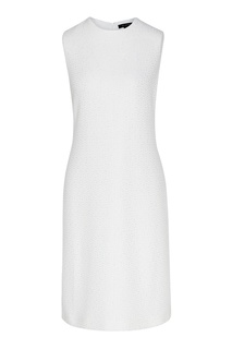 Белое платье-футляр с пайетками St. John
