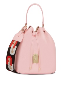 Розовая сумка-торба Furla Sleek из кожи