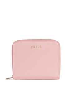 Розовый кожаный кошелек Furla Next на молнии