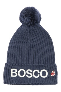 Темно-синяя шапка с аппликацией Bosco