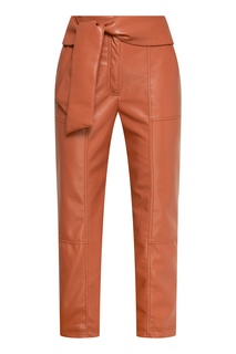 Коричневые брюки из эко-кожи Jonathan Simkhai
