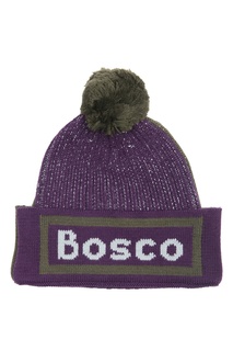 Зеленая шапка из шерсти с узором Bosco