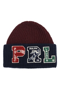 Шапка бини с нашивками PRL Ralph Lauren