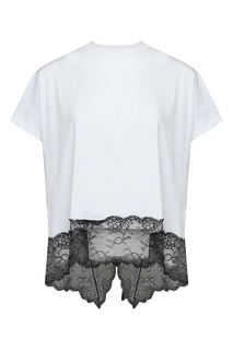 Белая футболка с кружевной отделкой Antonio Marras