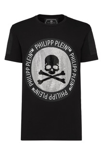 Черная футболка с узором Philipp Plein