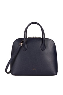 Темно-синяя сумка-шоппер Furla Code из кожи