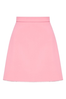 Розовая юбка с кристаллами Miu Miu