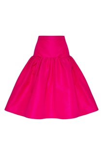 Розовая расклешенная юбка со складками No.21