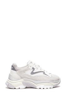 Бело-серые комбинированные кроссовки Ash
